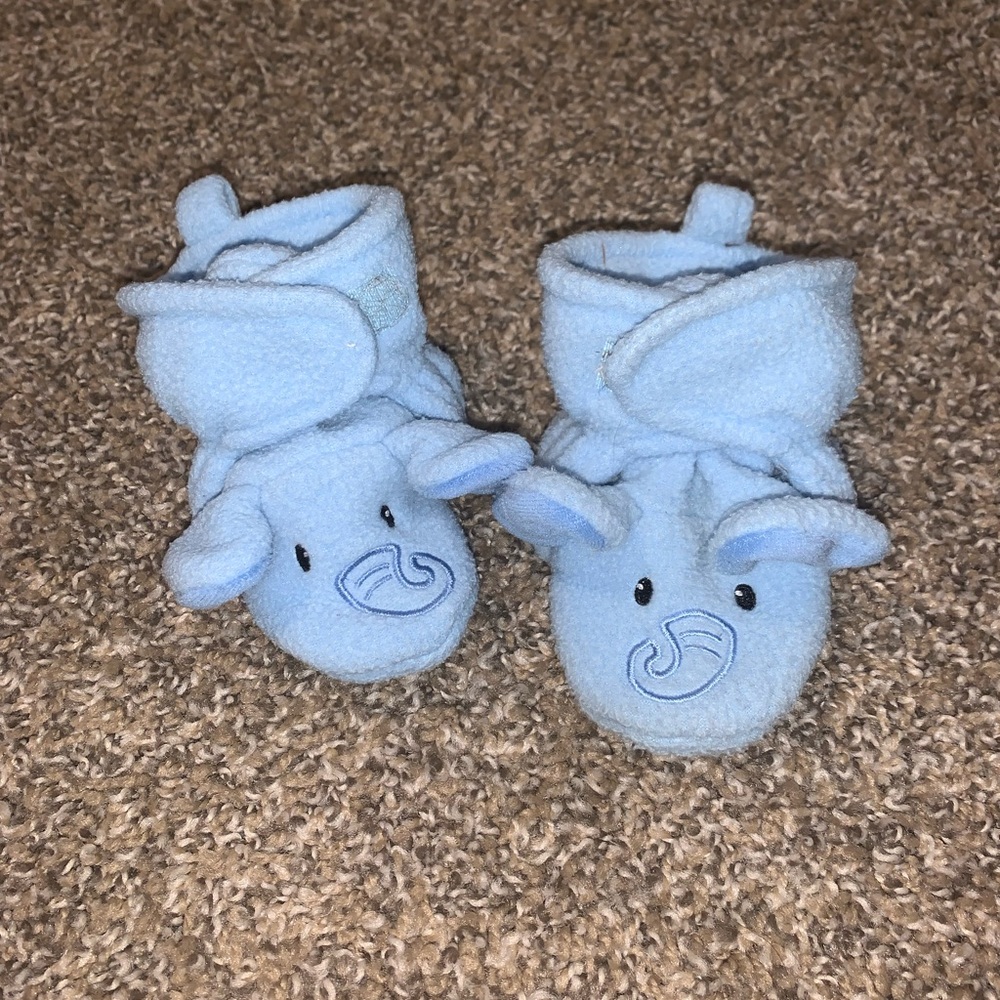Baby Boy Elephant Booties 12-18m